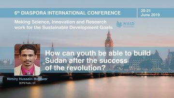 نميري مجاور شاب صحفي ومؤلف متميز يتحدث عن دور الشباب في بناء السودان بعد نجاح الثورة