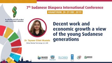 Decent work and economic growth a view of the young Sudanese generations
