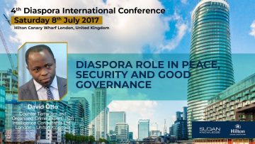 Diaspora role in peace, security and good governance. David Otto