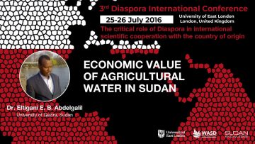 Economic value of agricultural water in Sudan – Dr. Eltigani E. B. Abdelgalil