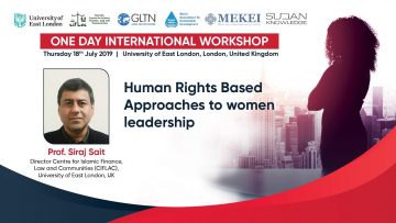 Human Rights Based Approaches to women leadership – Prof. Siraj Sait