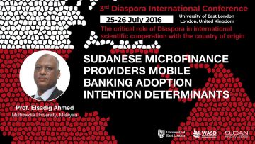 Sudanese microfinance providers mobile banking adoption intention determinants – Prof. Elsadig Ahmed