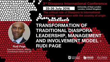 Transformation of traditional diaspora leadership, management and involvement model – Rudi Page